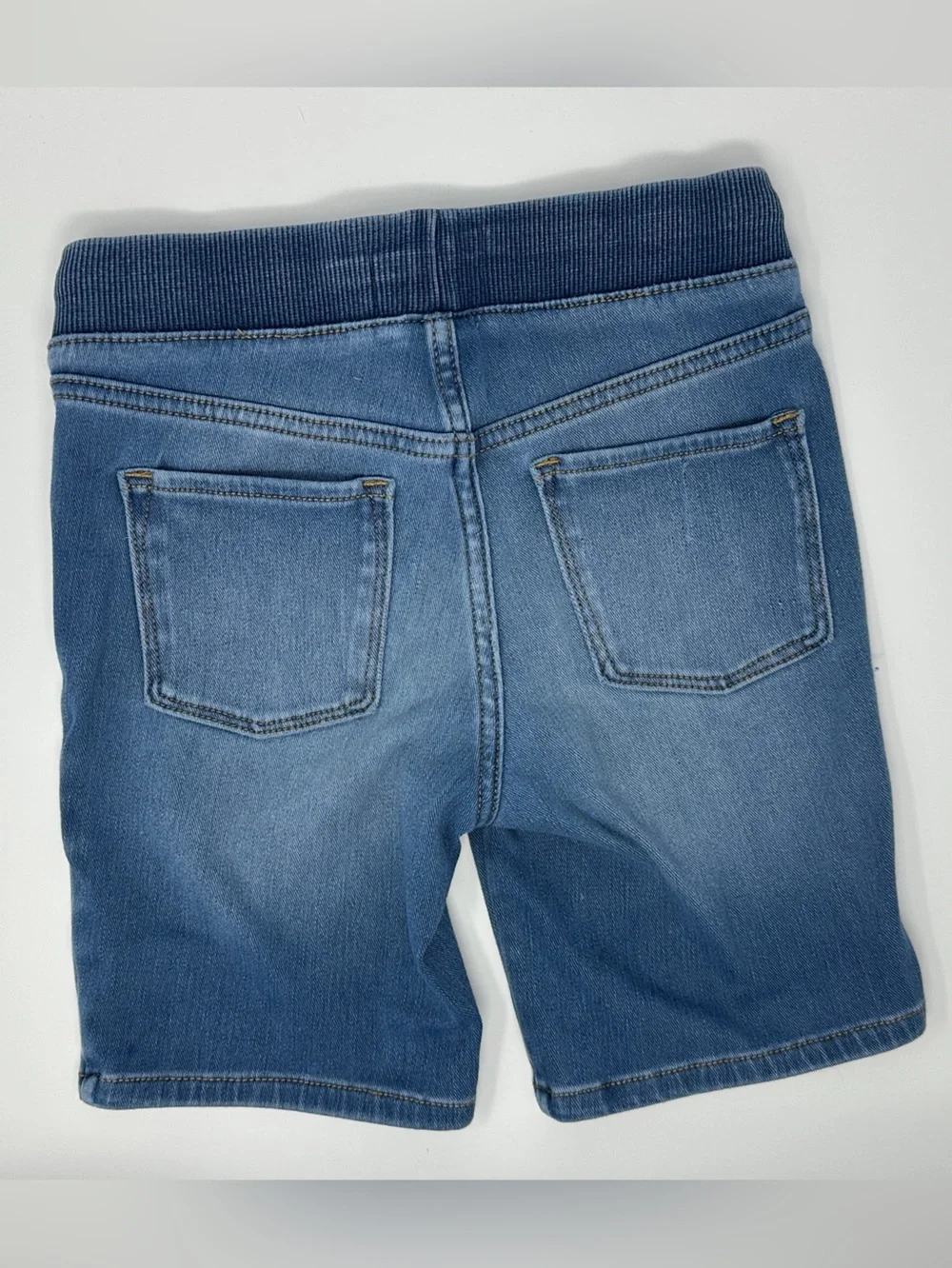 Old Navy Blue Denim-Look Knit Waist Shorts size 10-12